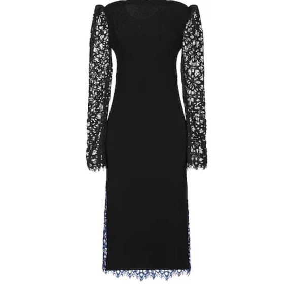 NWT Pinko lace colorblock midi dress - Picture 4 of 8